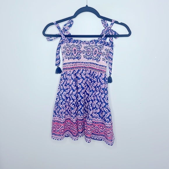 Charming Blue and Pink Kids Dress - Picture 2 of 3